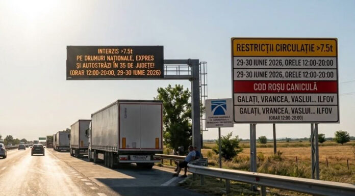 Restricții de circulație cauzate de caniculă în Gorj și alte 34 de județe!