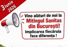 Sindicaliști din Gorj, la protestul din fața Guvernului