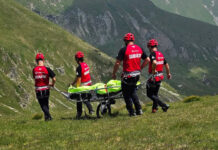 Luat cu elicopterul după un accident cu ATV-ul pe munte