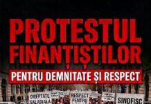 Un nou protest al sindicaliștilor din Finanțe
