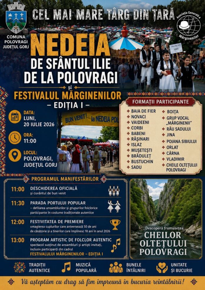 Ultima zi a Nedeii de Sf. Ilie de la Polovragi: tradiții, port popular și folclor autentic