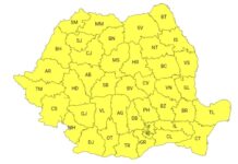 Cod galben de ploi în toată țara