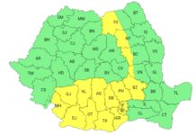 Gorjul, sub dublu cod galben de furtuni
