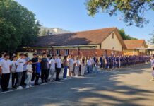 Zeci de elevi din Turceni au descoperit viața de cadet în Forțele Navale Române