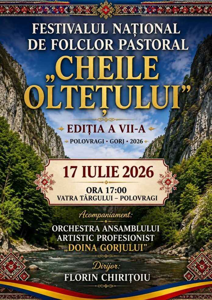 13 tineri interpreți din Gorj, Vâlcea și Sibiu vor urca pe scena Festivalului „Cheile Oltețului”