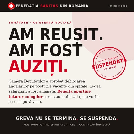 greva suspendata