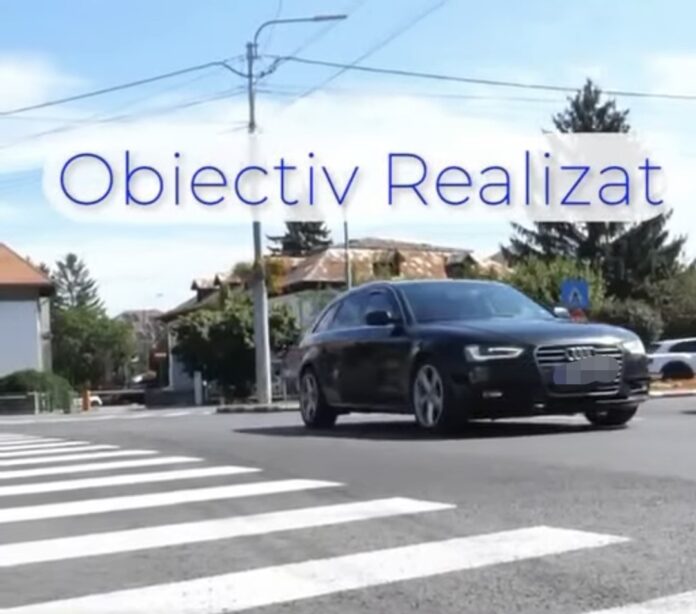Asfalt nou pe o stradă din Târgu Jiu