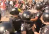 Protestul ciobanilor: Jandarmii i-au îmbrâncit pe oieri