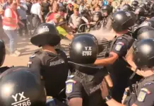 Protestul ciobanilor: Jandarmii i-au îmbrâncit pe oieri