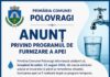 Probleme cu apa în comuna Polovragi. Program