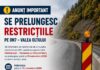 Se prelungesc restricțiile pe Valea Oltului