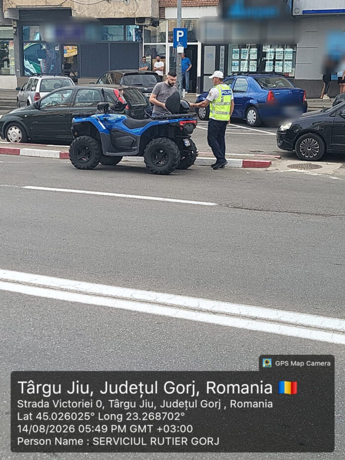 Acțiune fulger în Târgu-Jiu, încheiată cu amenzi pe bandă rulantă