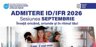 Pentru cei care lucrează și vor studii superioare: Universitatea Politehnica Timișoara scoate la concurs 47 de locuri la învățământ la distanță (ID) și cu frecvență redusă (IFR)