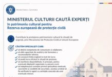 Ministerul Culturii caută experți pentru protejarea patrimoniului în caz de dezastre