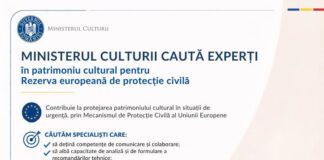 Ministerul Culturii caută experți pentru protejarea patrimoniului în caz de dezastre