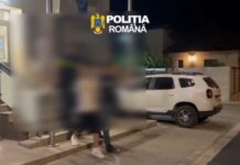 VIDEO: Doi târgujieni, reținuți după amenințări cu macete pe strada Minerilor