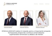 COMUNICAT DE PRESĂ – STOICA & ASOCIAȚII obține în instanță, pentru o importantă companie farmaceutică, dreptul de a continua comercializarea suplimentelor alimentare cu albastru de metilen