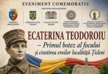 Omagiu Ecaterinei Teodoroiu, la Țicleni
