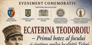 Omagiu Ecaterinei Teodoroiu, la Țicleni