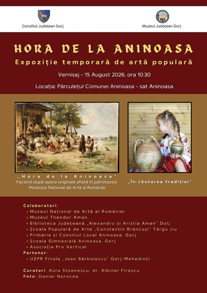 „Hora de la Aninoasa” se întoarce acasă de Sfânta Maria Mare. Expoziție de artă populară și „Hora Satului”