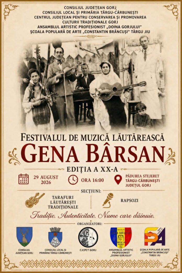 Festivalul „Gena Bârsan” revine la Târgu-Cărbunești