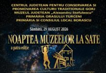 Noaptea Muzeelor la Sate, pe 29 august, la Borăscu și Bălănești