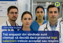 Angajații din Sănătate, consultați cu privire la noua lege a salarizării