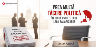 SANITAS: Prea multă tăcere politică în jurul proiectului legii salarizării!
