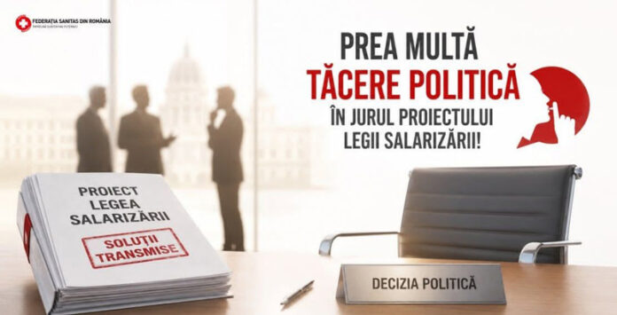 SANITAS: Prea multă tăcere politică în jurul proiectului legii salarizării!