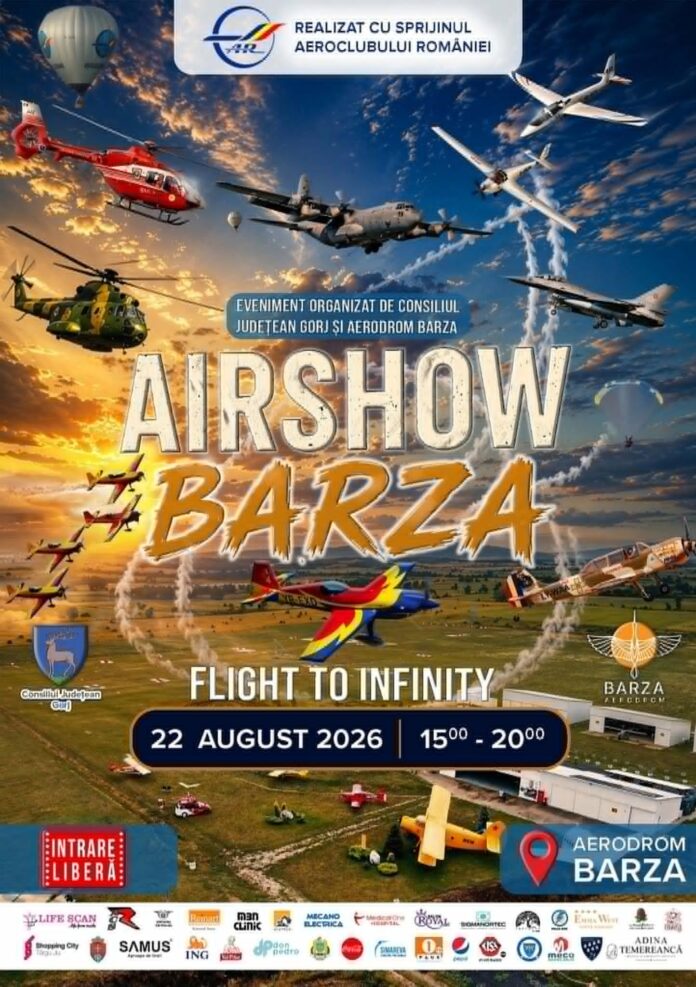 Flight to Infinity 2026, spectacol aviatic la Aerodromul Barza