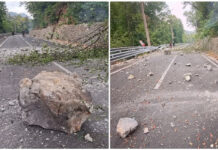 VIDEO: Circulație oprită dinspre Băile Herculane spre Târgu Jiu din cauza unui incendiu!