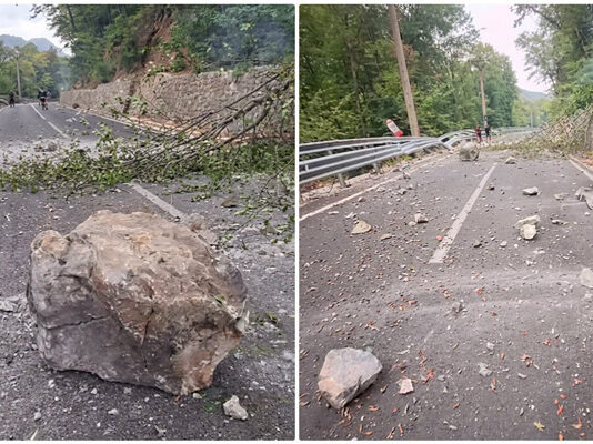 VIDEO: Circulație oprită dinspre Băile Herculane spre Târgu Jiu din cauza unui incendiu!