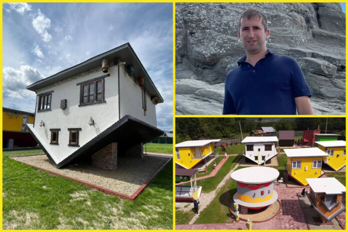 De la un caiet de matematică la un sat cu susul în jos. Povestea lui Alex Ducu și a Satului Răsturnat din Gorj care atrage turiști din toată țara