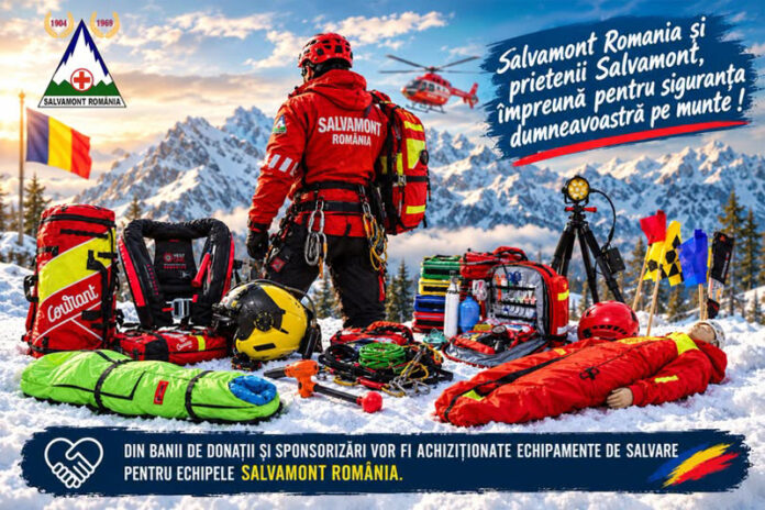 Salvamont România cere sprijinul românilor „Fiecare echipament nou poate însemna o viață salvată