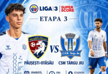 CSM Târgu Jiu joacă sâmbătă în deplasare, în etapa a 3-a din Liga 3