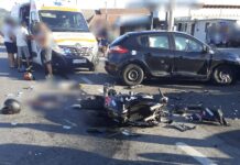 Motociclist preluat cu elicopterul SMURD, după ce a fost implicat într-un accident la Plopșoru