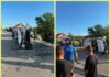 FOTO | Impact violent în Slivilești! Două mașini s-au ciocnit, una a ajuns în șanț, cealaltă s-a răsturnat