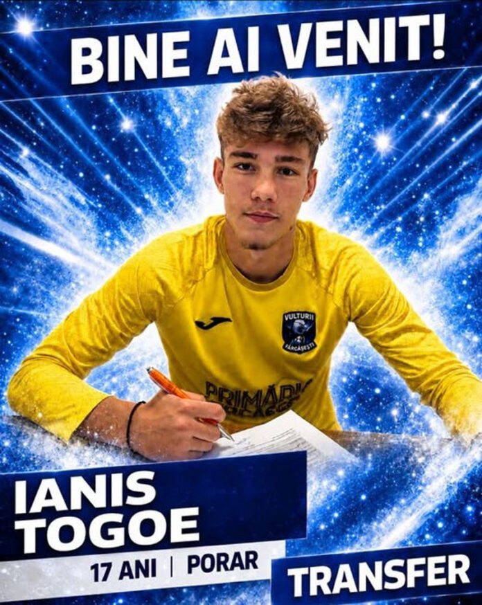 Portar de 17 ani care a mai jucat pentru CSU Craiova și Steaua, transferat de Vulturii Fărcășești