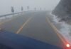 Vânt puternic și ceață pe Transalpina
