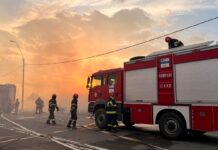 VIDEO Pompierii din Gorj, chemați să ajute la stingerea unui incendiu la Severin!
