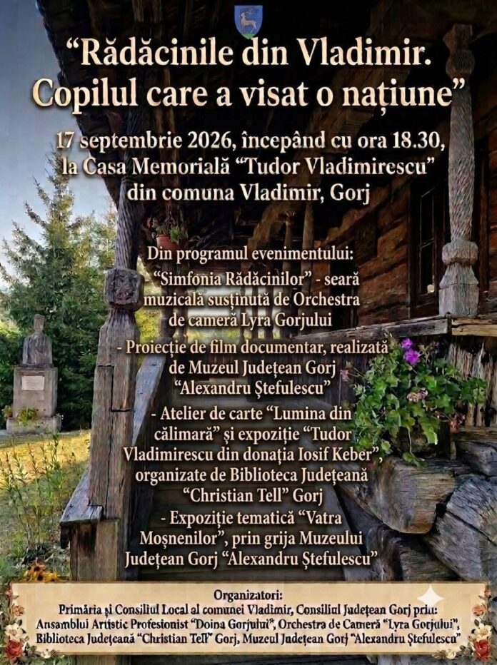 „Rădăcinile din Vladimir”, eveniment dedicat lui Tudor Vladimirescu