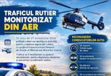 Elicopterele Poliției survolează drumurile din Gorj! Șoferii vor fi monitorizați din aer