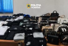 239 de articole vestimentare și genți suspectate că sunt contrafăcute, ridicate de polițiști în Gorj