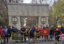 Ștafeta Albastră, dedicată veteranilor, a ajuns la Târgu Jiu. Militarii Batalionului 24 Infanterie „Ecaterina Teodoroiu” au alergat alături de civili până la Coloana fără Sfârșit