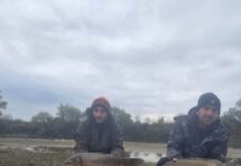 Captură impresionantă reușită de doi pescari din râul Jiu