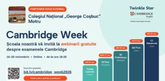 Colegiul Național „George Coșbuc” Motru, partener în cadrul Cambridge Week 2026
