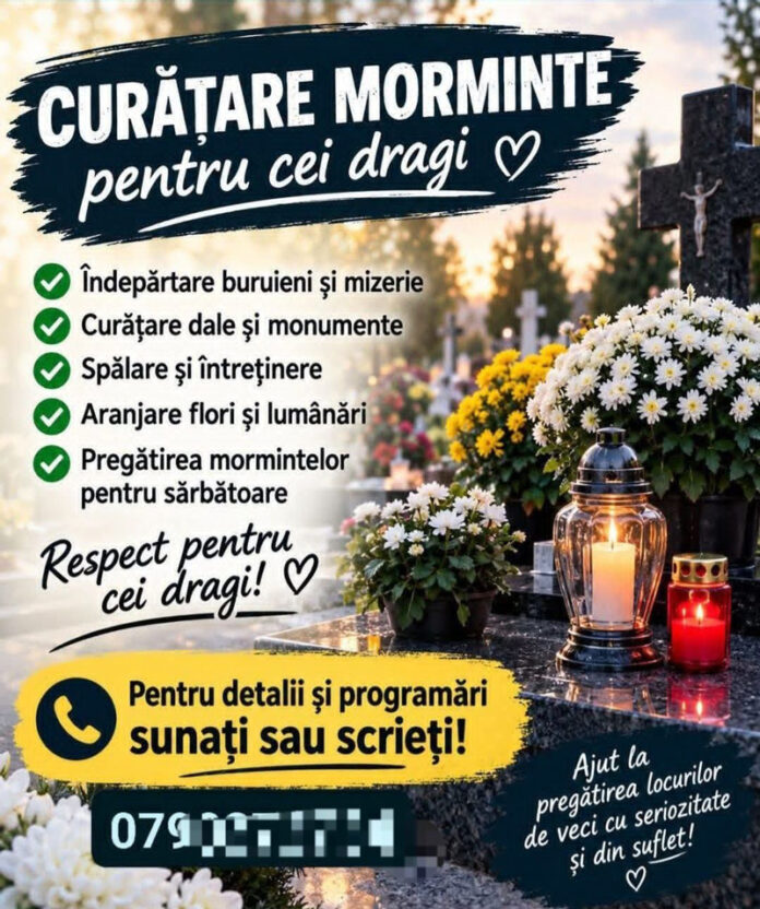 Un nou tip de afacere: Curățarea de morminte pentru cei dragi