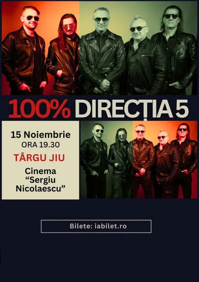 Direcția 5 ajunge la Târgu Jiu cu turneul „100% Direcția 5”. Când va avea loc concertul