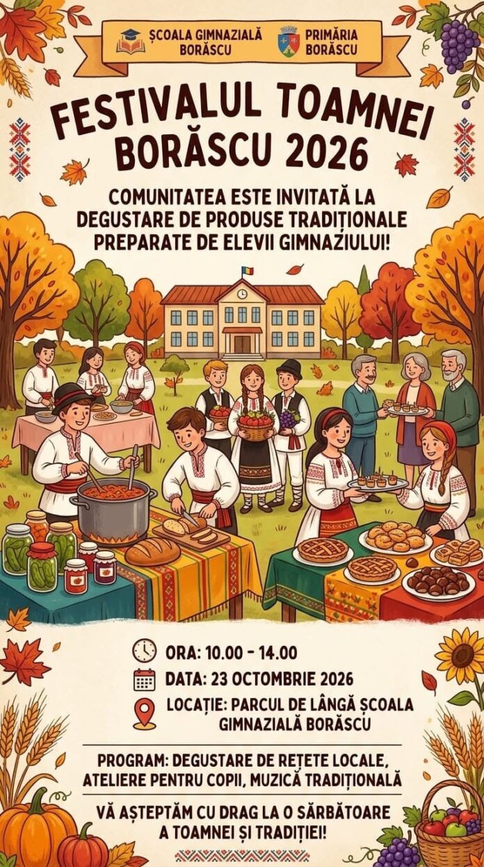 Festivalul Toamnei într-o comună din Gorj. Elevii vor pregăti bucate tradiționale