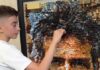 Un artist de 11 ani din Cluj a creat un portret al lui Brâncuși din aproape 19.000 de piese LEGO